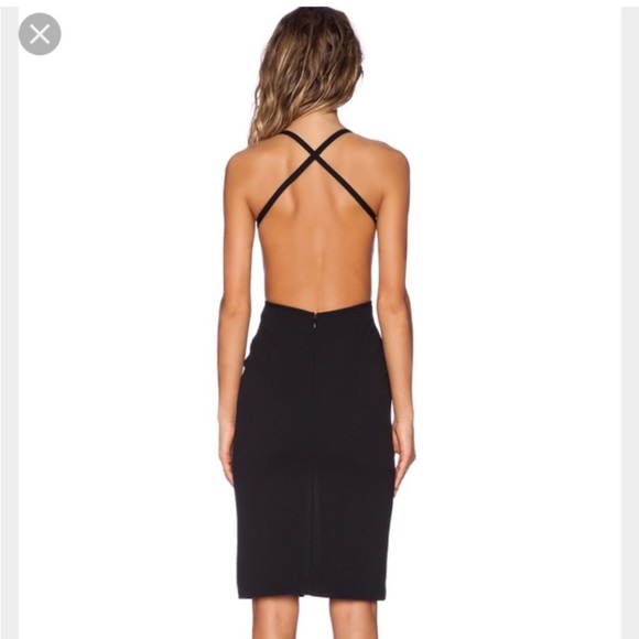 Solace London black Bacall backless midi dress - Picture 3 of 12